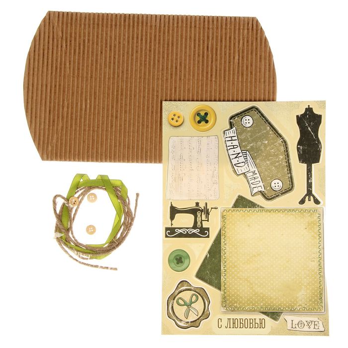Набор для создания коробки-подушки "Hand made", 14 х19 см