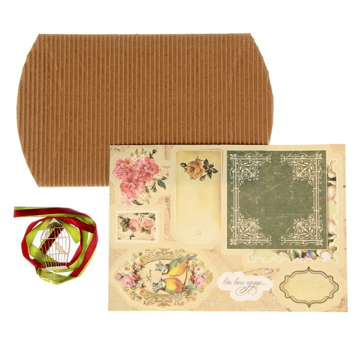 Набор для создания коробки-подушки "От всего сердца", 14 х19 см