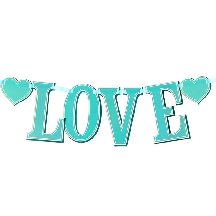 Фотобутафория на ленте "LOVE" (цвет бирюзовый)