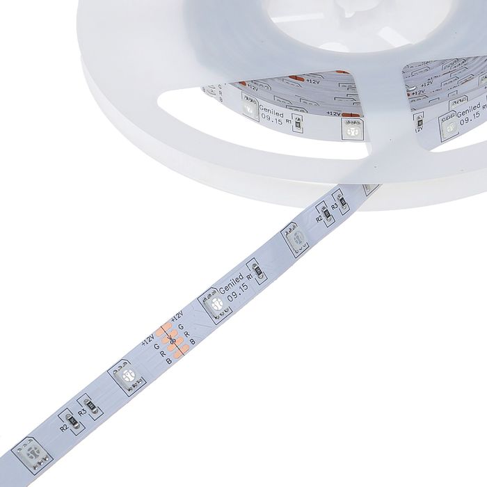 Лента светодиодная Geniled GL-30SMD5050RGB, 7.2 Вт, шир.10 мм, IP33, интерьерная мульти