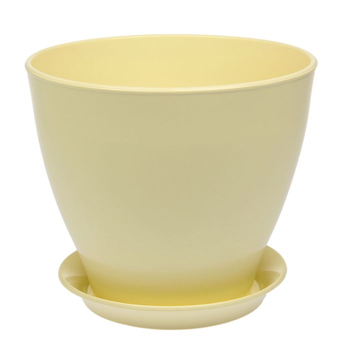 Кашпо "Ксения" глянец, молочный, 30 л