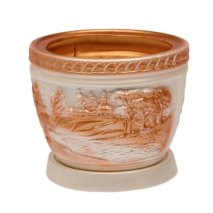 Кашпо "Лес" белый, 4 л