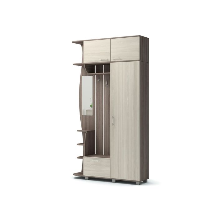 Прихожая Марта 1385х354х2385 ясень шимо темный/ясень шимо светлый левый