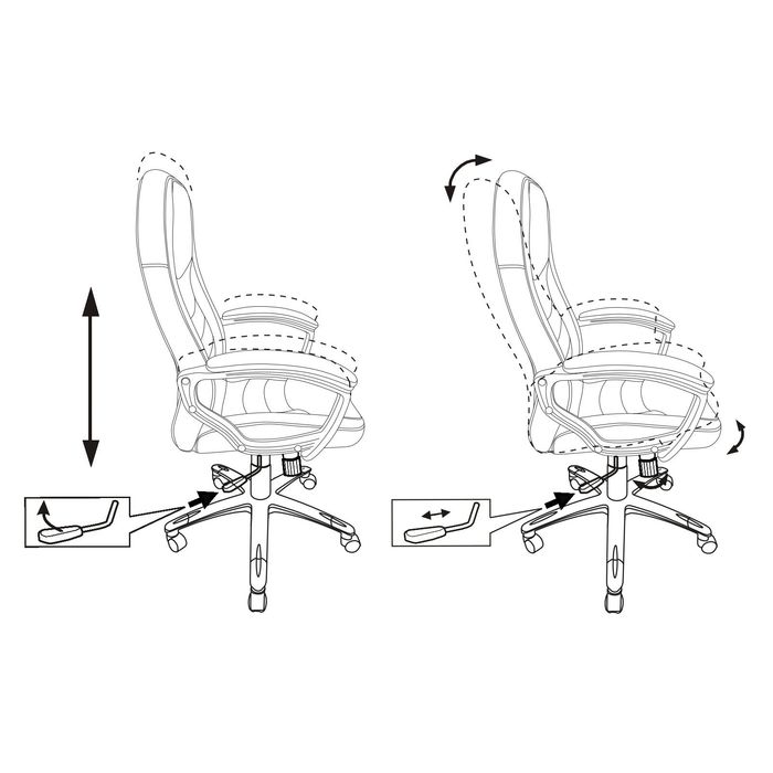 Кресло руководителя T-9910/BLACK черный, искусственная кожа