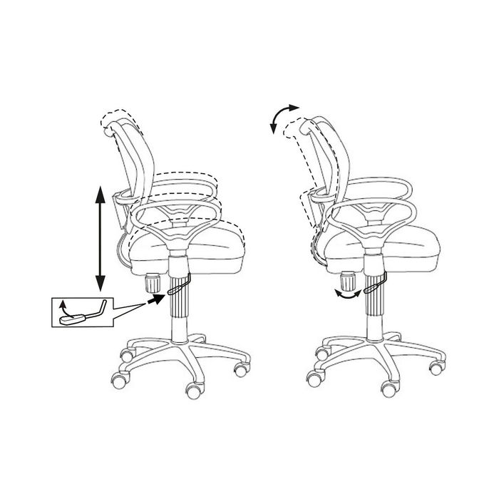 Кресло CH-799AXSN/Black спинка сетка черный, сиденье черный 26-28