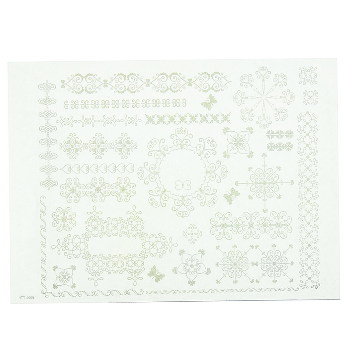 Термодекупажная карта "Узоры" (серебро)