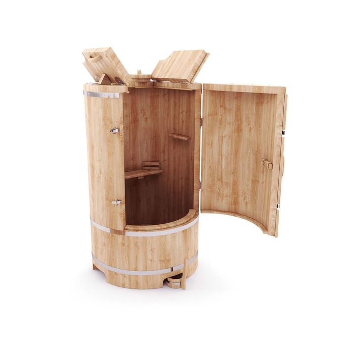 Кедровая фитобочка круглая 130x78, толщина стенки 2,5 см