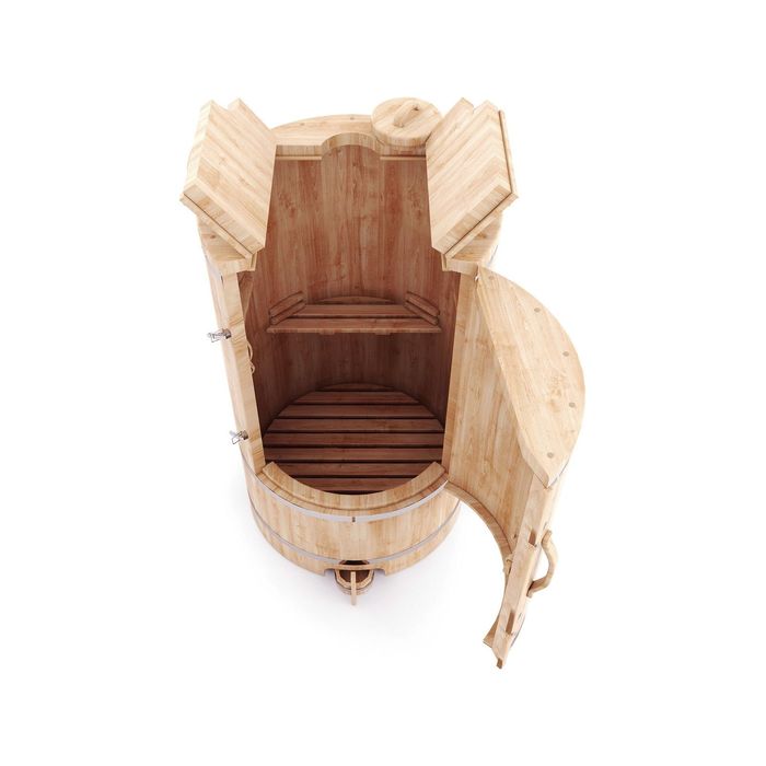 Кедровая фитобочка круглая, 130 x 78 см, толщина стенки 4 см