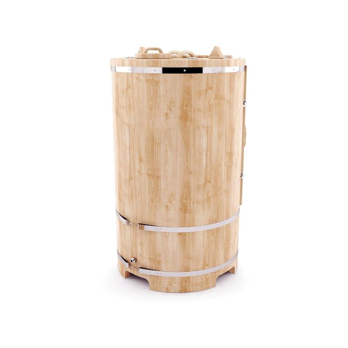 Кедровая фитобочка круглая гигант 130x100, толщина стенки 2,5 см