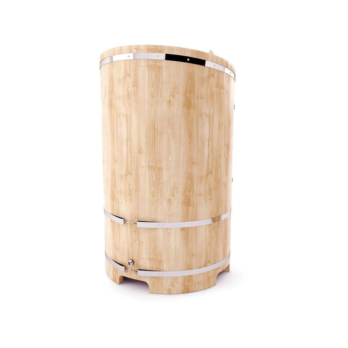 Кедровая фитобочка круглая гигант со скосом 130x100, толщина стенки 2,5 см