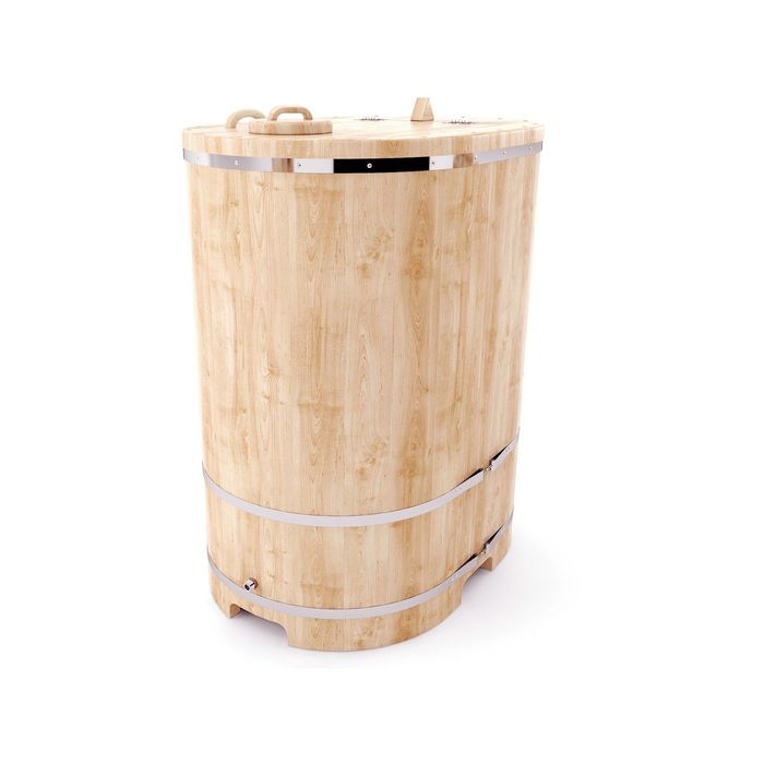 Кедровая фитобочка овальная 130x78x100, толщина стенки 2,5 см