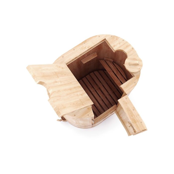 Кедровая фитобочка овальная 130x78x100, толщина стенки 2,5 см