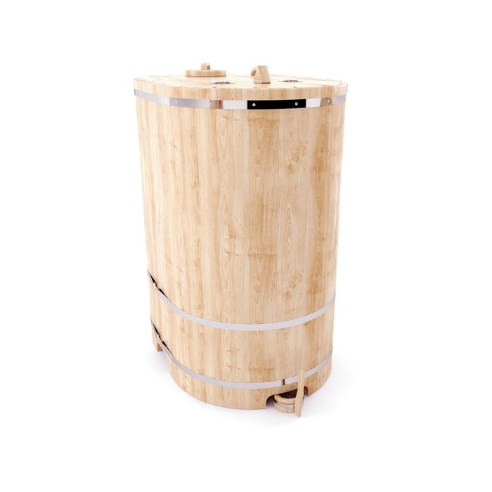 Кедровая фитобочка овальная 130x78x100, толщина стенки 2,5 см