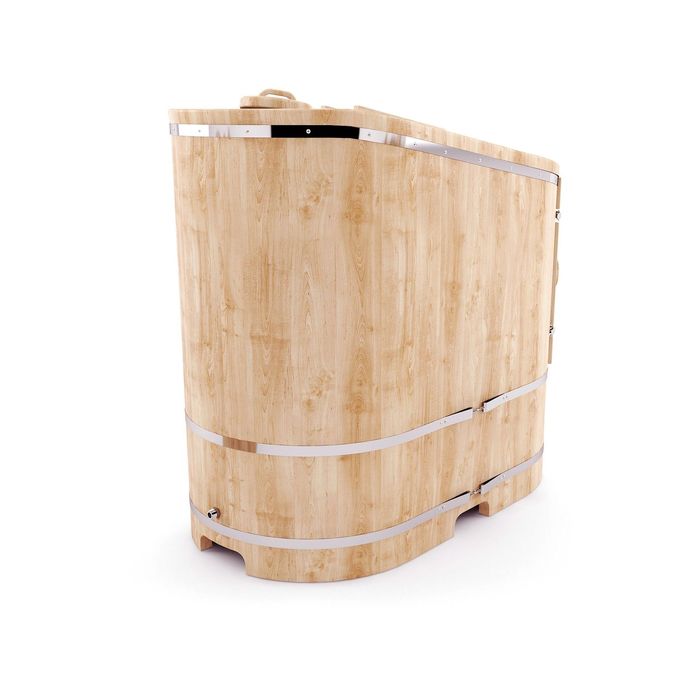 Кедровая фитобочка овальная полулежачая "Люкс" 115x78x140, толщина стенки 4 см