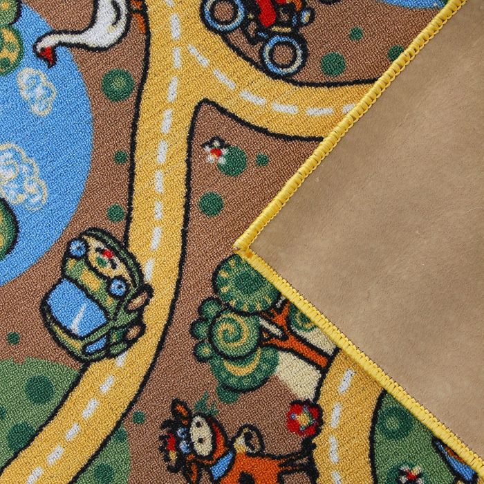 Палас принт Карусель, размер 200х500 см, цвет бежевый, полиамид