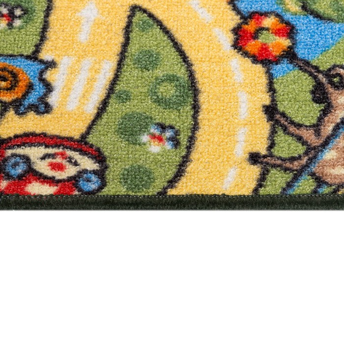 Палас принт Карусель, размер 200х250 см, цвет зелёный, полиамид