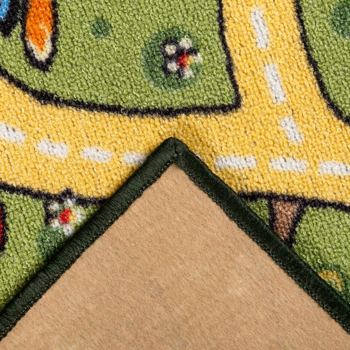 Палас принт Карусель, размер 200х250 см, цвет зелёный, полиамид