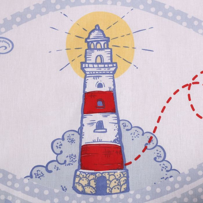 Постельное бельё "Этелька" 1,5 сп., Бригантина 143х215 см, 150х214 см, 50х70 см -1 шт., 100% хлопок, бязь, 125 г/м2