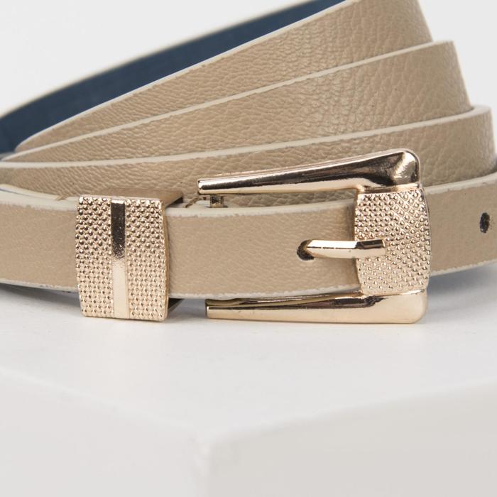 Ремень женский "Шарм", пряжка-хомут под золото, ширина - 1,5см, цвет хаки