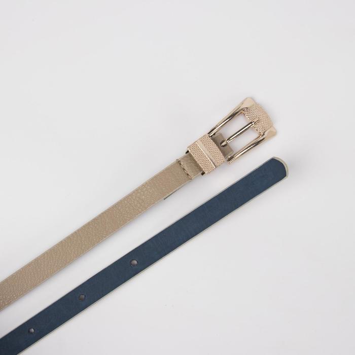 Ремень женский "Шарм", пряжка-хомут под золото, ширина - 1,5см, цвет хаки