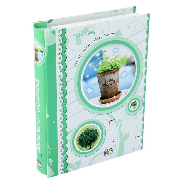 Фотоальбом на 200 фото 10х15 см "Горшечные растения", микс