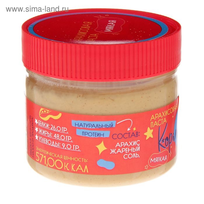 

Арахисовая паста "Король Орех" мягкая, 300 г