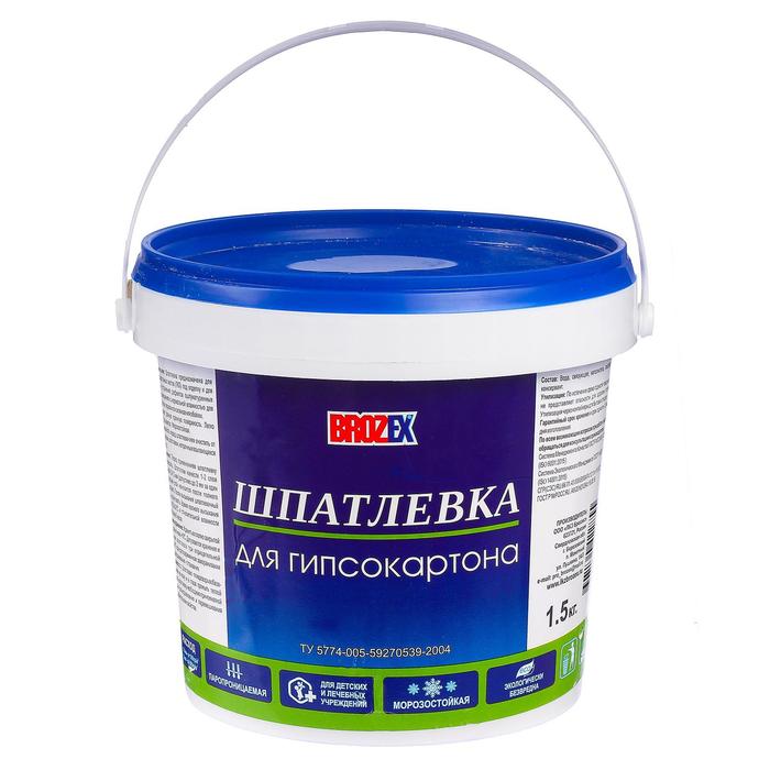 

Шпатлёвка по гипсокартону Brozex, 1,5 кг