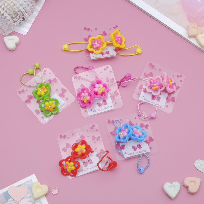 Резинка для волос "Катюшка" (цена за пару) ромашка