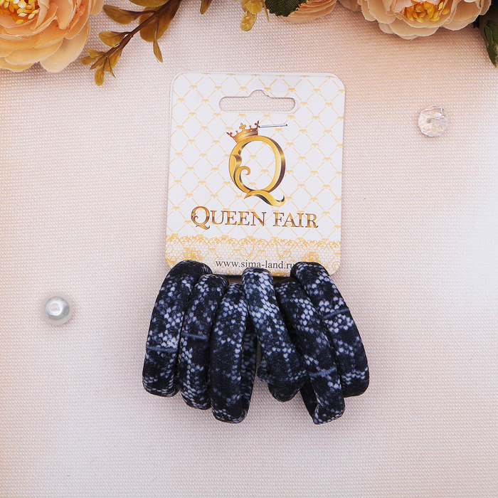 Резинки для волос "Пятнистый орнамент" (набор 6 шт.), змейка