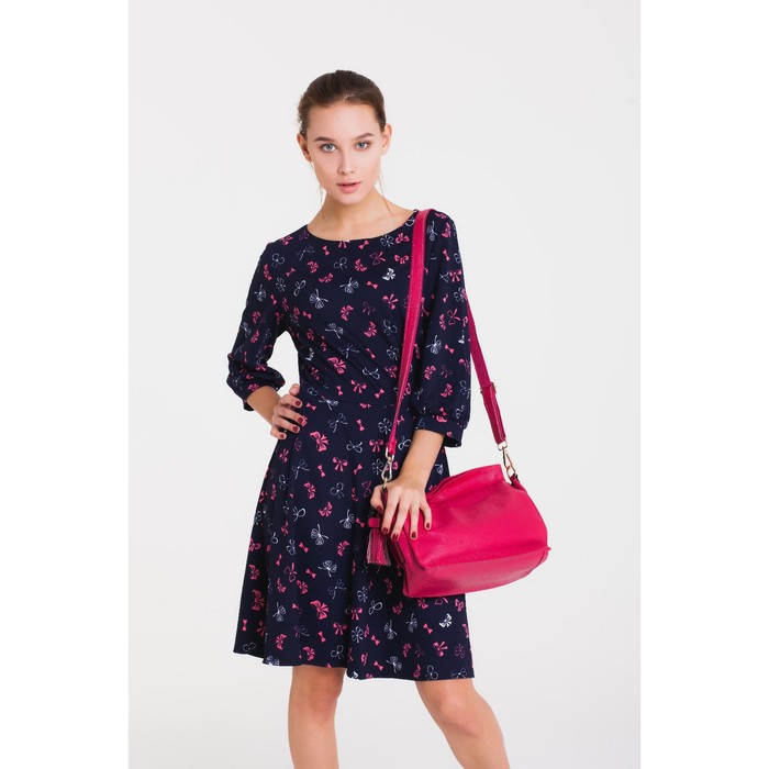 Платье 4905, размер 44, рост 164 см, цвет т.синий/розовый