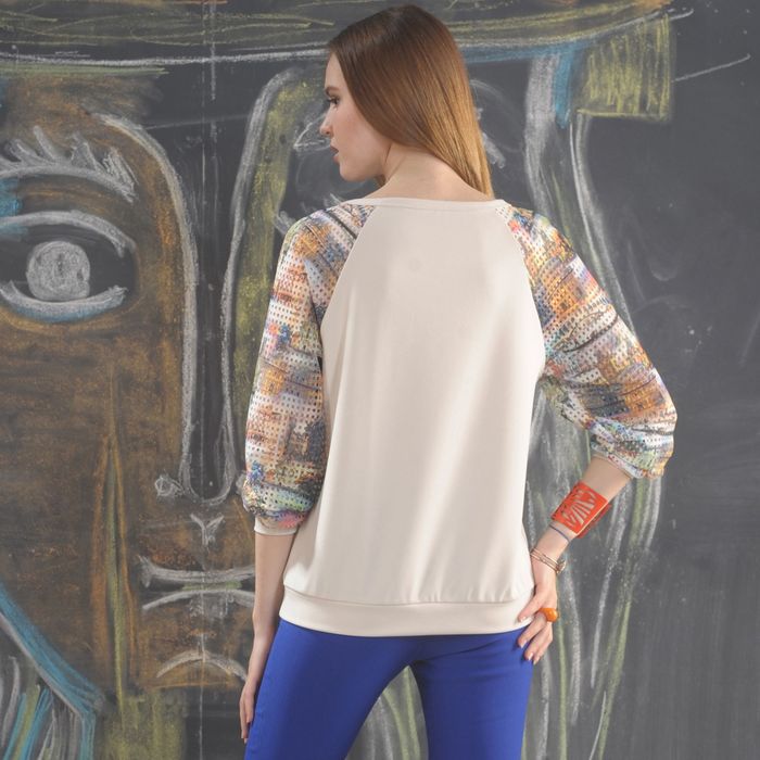 Джемпер 4866е, размер 46, рост 164 см, цвет кремовый (пудра)