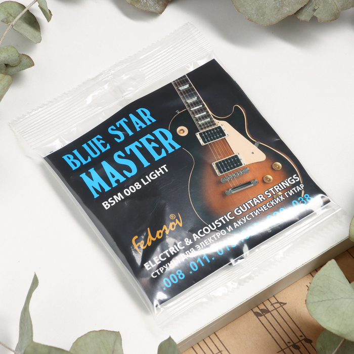 Струны BLUE STAR MASTER (008 - 038, навивка - нерж. сплав на круглом керне)
