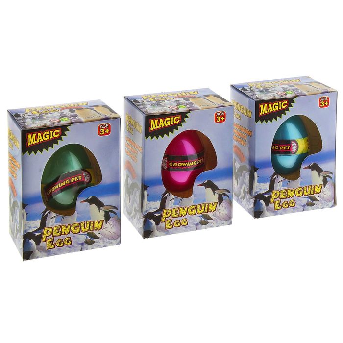 Растущие животные матовые "Пингвины", цвета МИКС