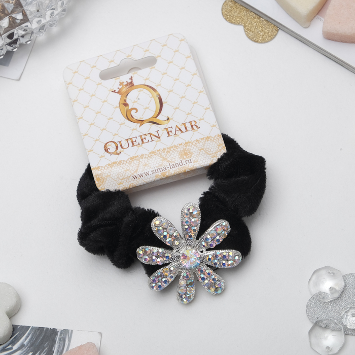 Резинка для волос "Блеск", василёк