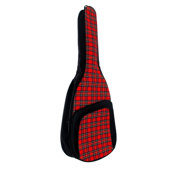 Чехол для гитары классический, утеплённый, с 2 ремнями, объёмные карманы, микс