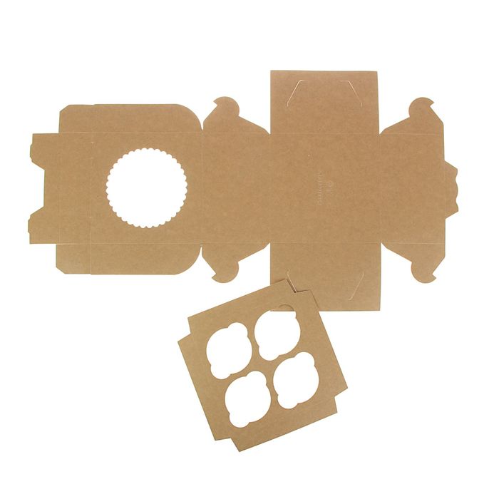 Упаковка для маффинов 16 х 16 х 10 см, на 4 шт