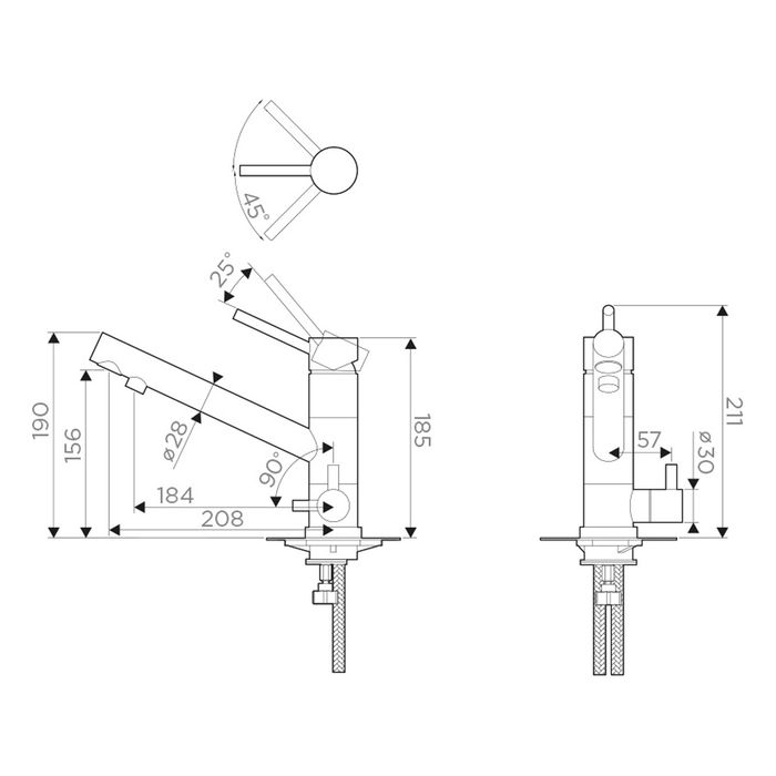 Смеситель для кухни Omoikiri Tonami-SA 4994060, бежевый