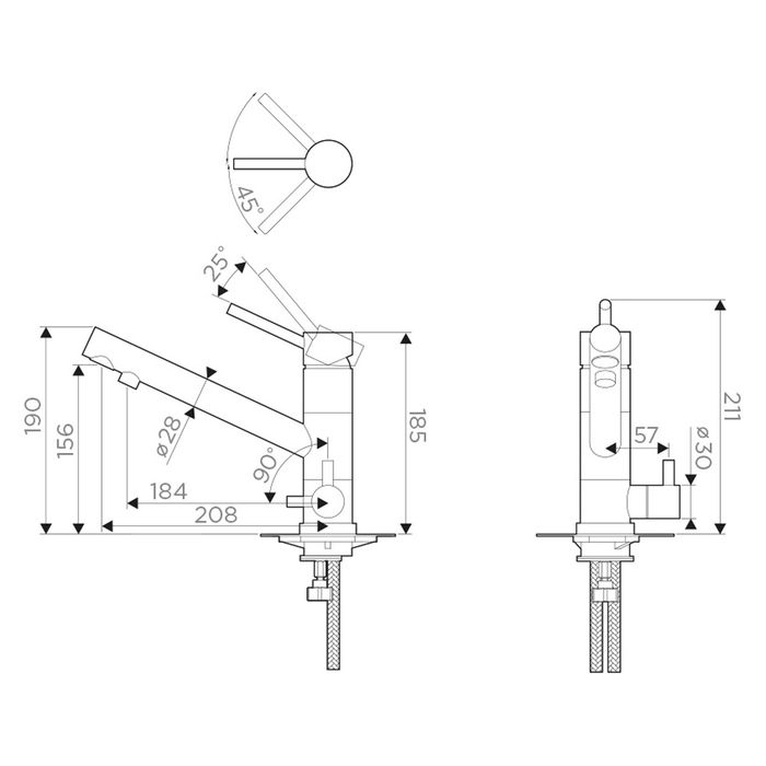 Смеситель для кухни Omoikiri Tonami-DC 4994049, шоколад