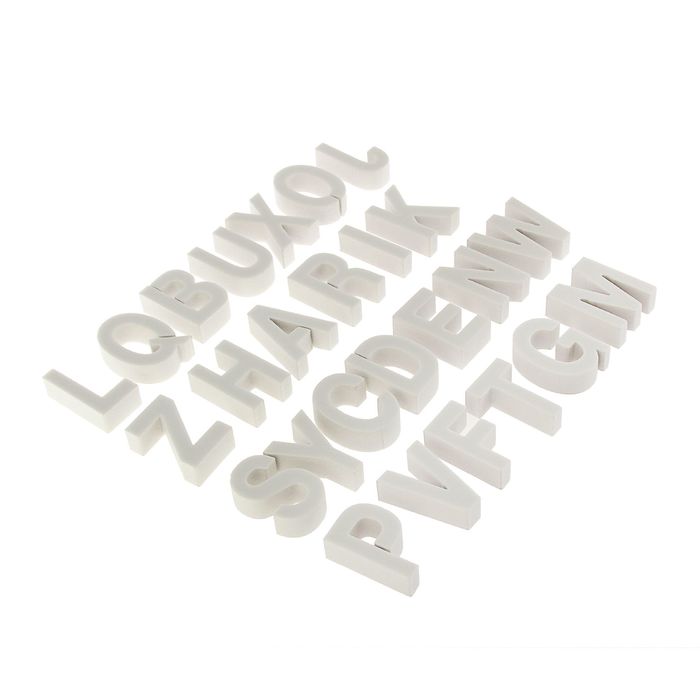 Форма из пенопласта "Английский алфавит", 8 х 2 см, набор 26 шт