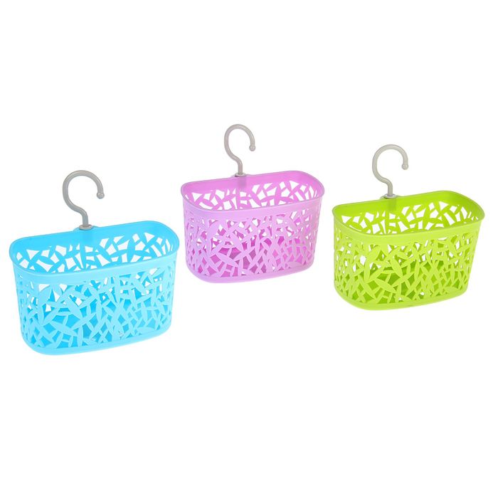 Корзина для хранения с крючком "Геометрия", цвет МИКС