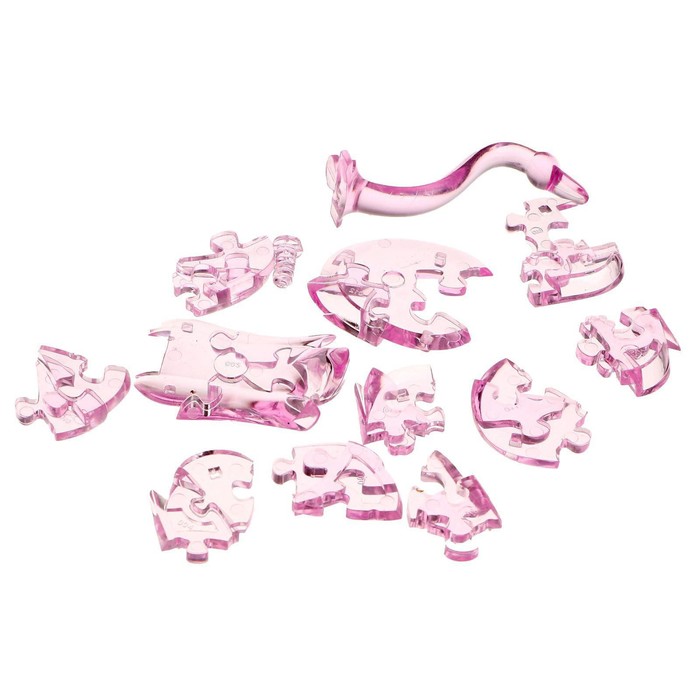 Пазл 3D кристаллический, "Лебедь", 13 деталей