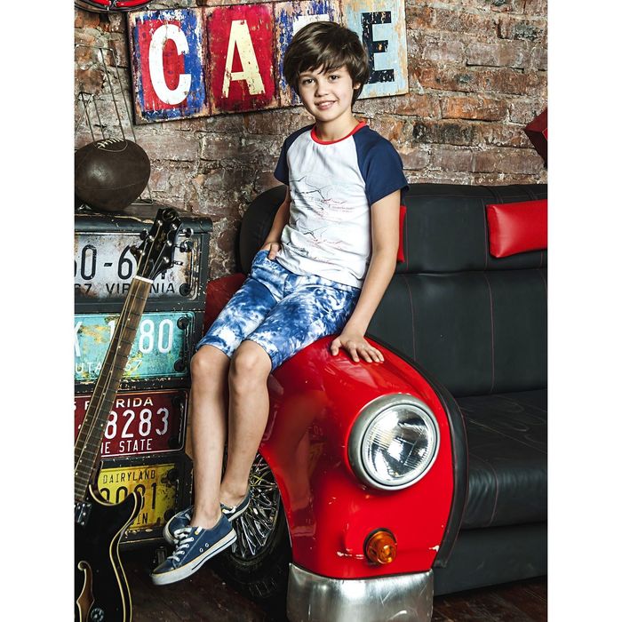 Бриджи для мальчика "Варенка", рост 140 см, цвет синий (арт. 91025б)