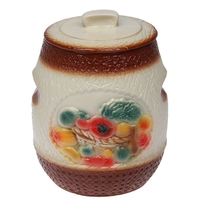 Бочка для солений "Натюрморт" цветная, 8 л