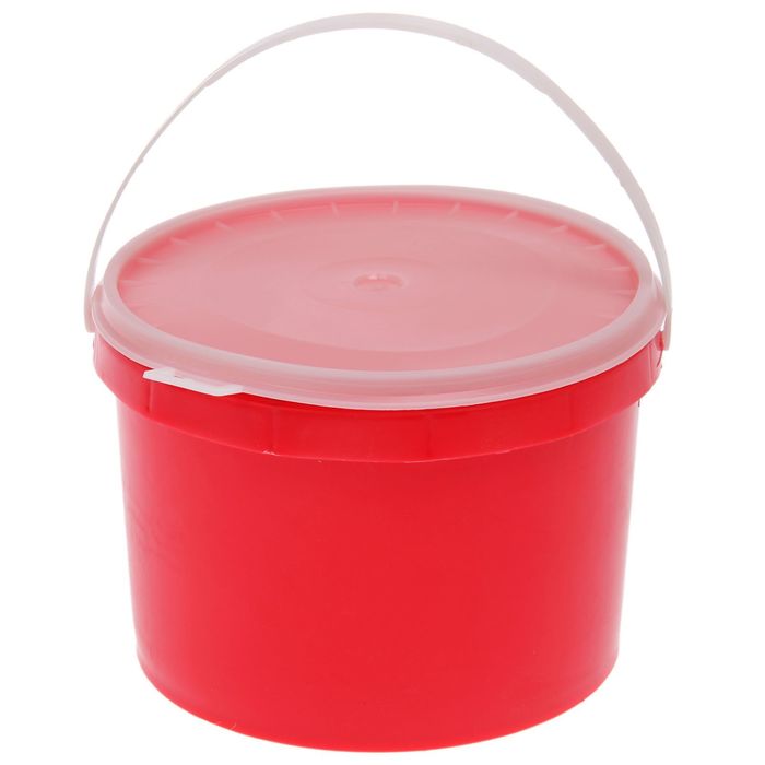 Ведро 4 л с герметичной крышкой, цвет МИКС