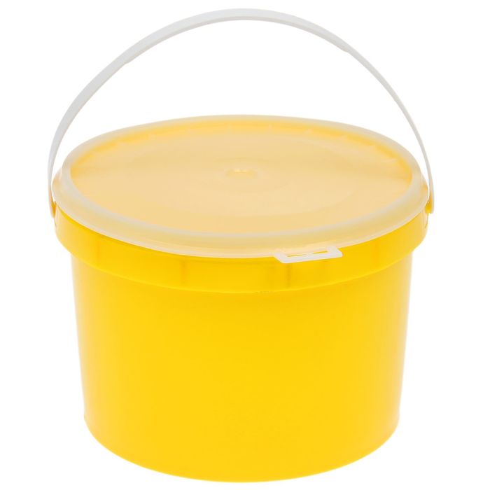 Ведро 4 л с герметичной крышкой, цвет МИКС