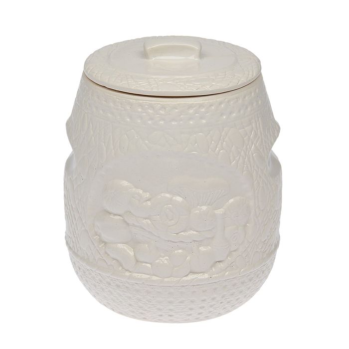 Бочка для солений "Натюрморт", белая, 5 л