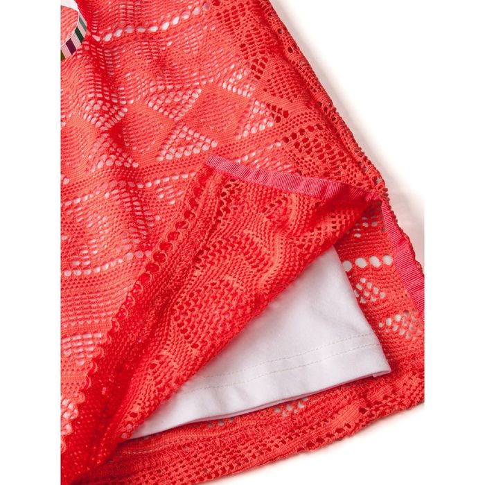 Туника с капюшоном для девочки, рост 140 см, цвет розовый "Этно сетка" 87625б