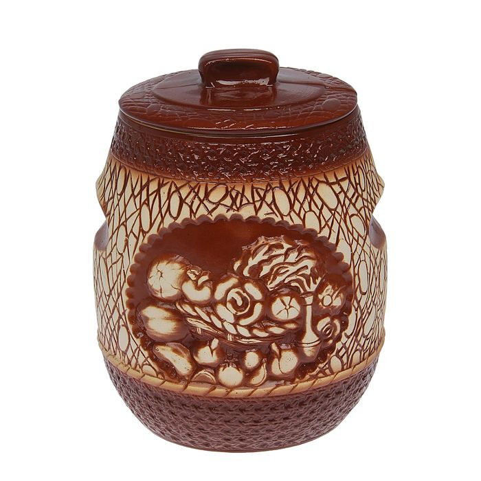 Бочка для солений "Натюрморт" шамот, 8 л