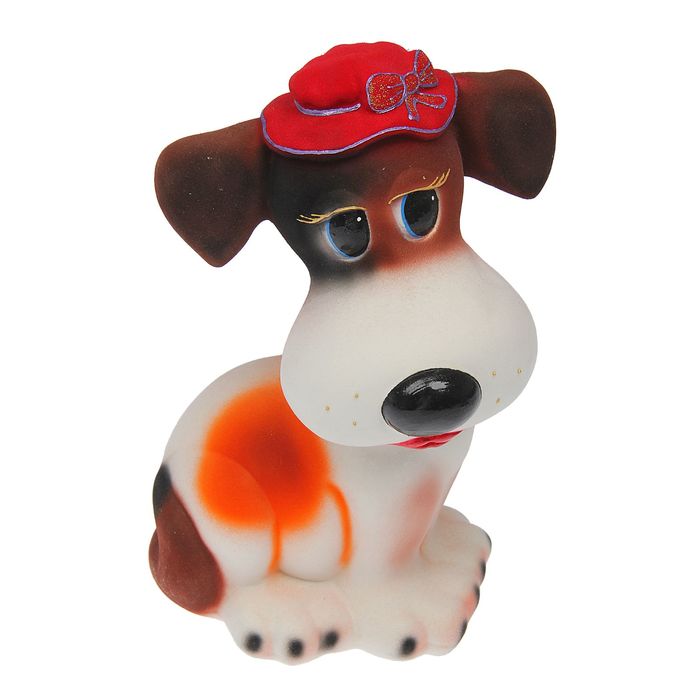 Копилка "Собака Шарлин" флок, рыжая