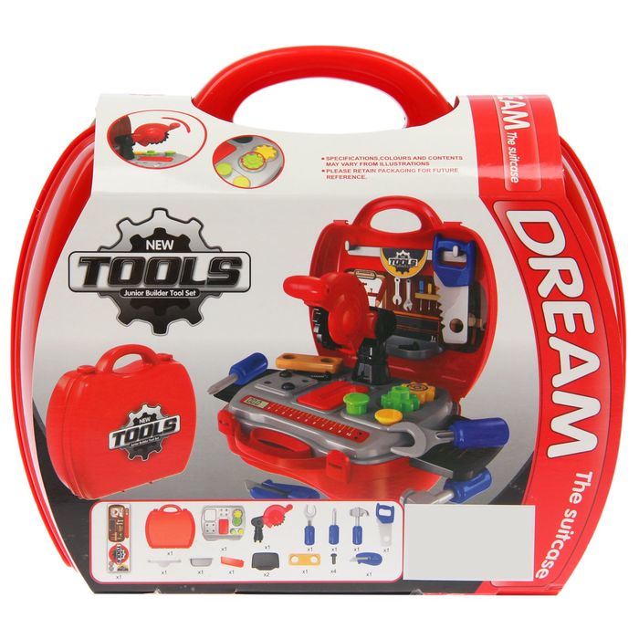 Игровой набор в чемоданчике "Юный плотник", 19 элементов